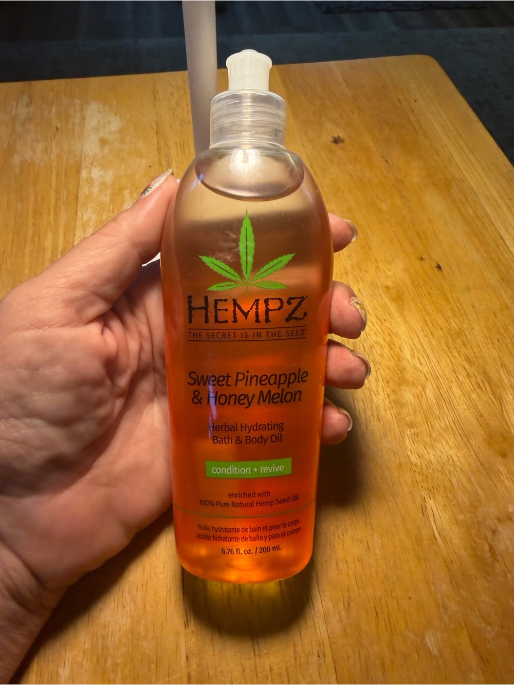 Hempz Sweet Pineapple & Honey Melon Bath & Body Oil - Orange